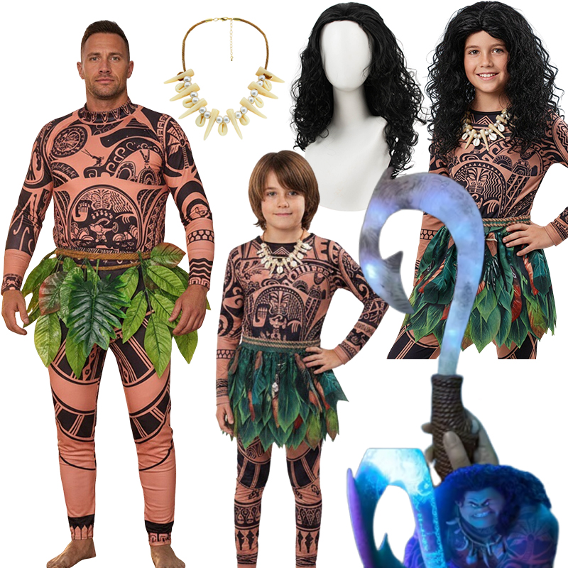 Summer Clothing For Baby Boy - Maui Costume TattooTops+Pants Halloween Adult Children