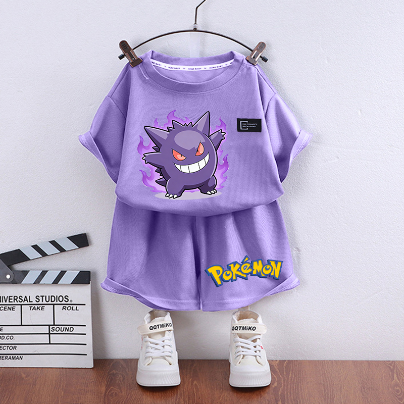 Summer Clothing Gifts - 2pcs Pokemons Short-sleeved Shorts Summer Thin