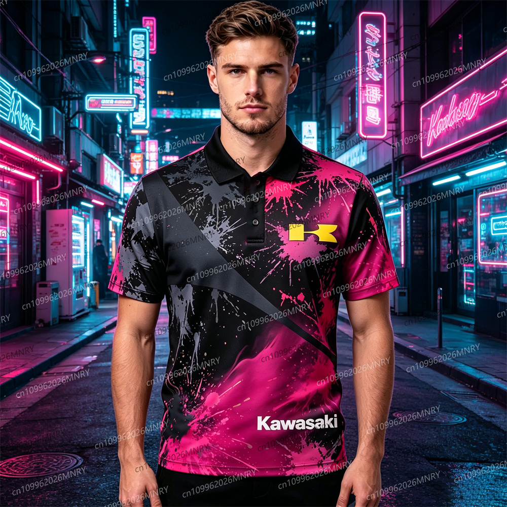 Summer Clothing Motorcycle - Motorcycle Kawasaki polo shirt Breathable Motorcycle