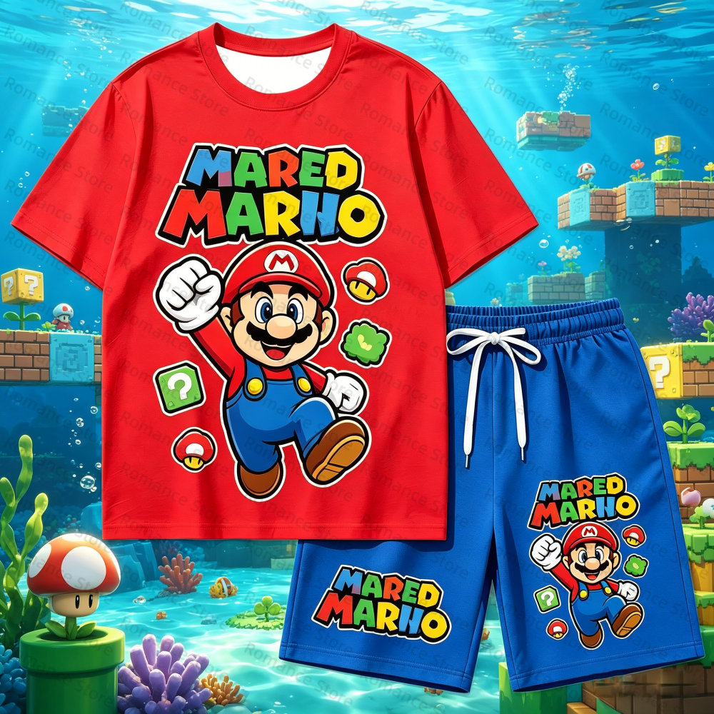 Summer Clothing For Baby Boy - Kids Cartoon T-Shirt And Shorts Set
