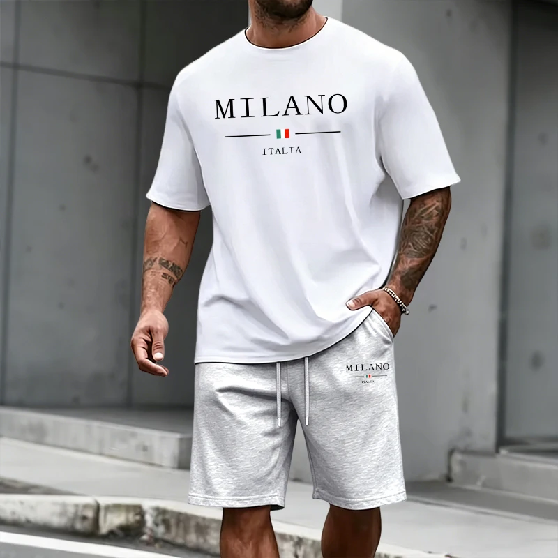 Summer Outdoor Clothing - Men's Tracksuit Short Sleeve Top and