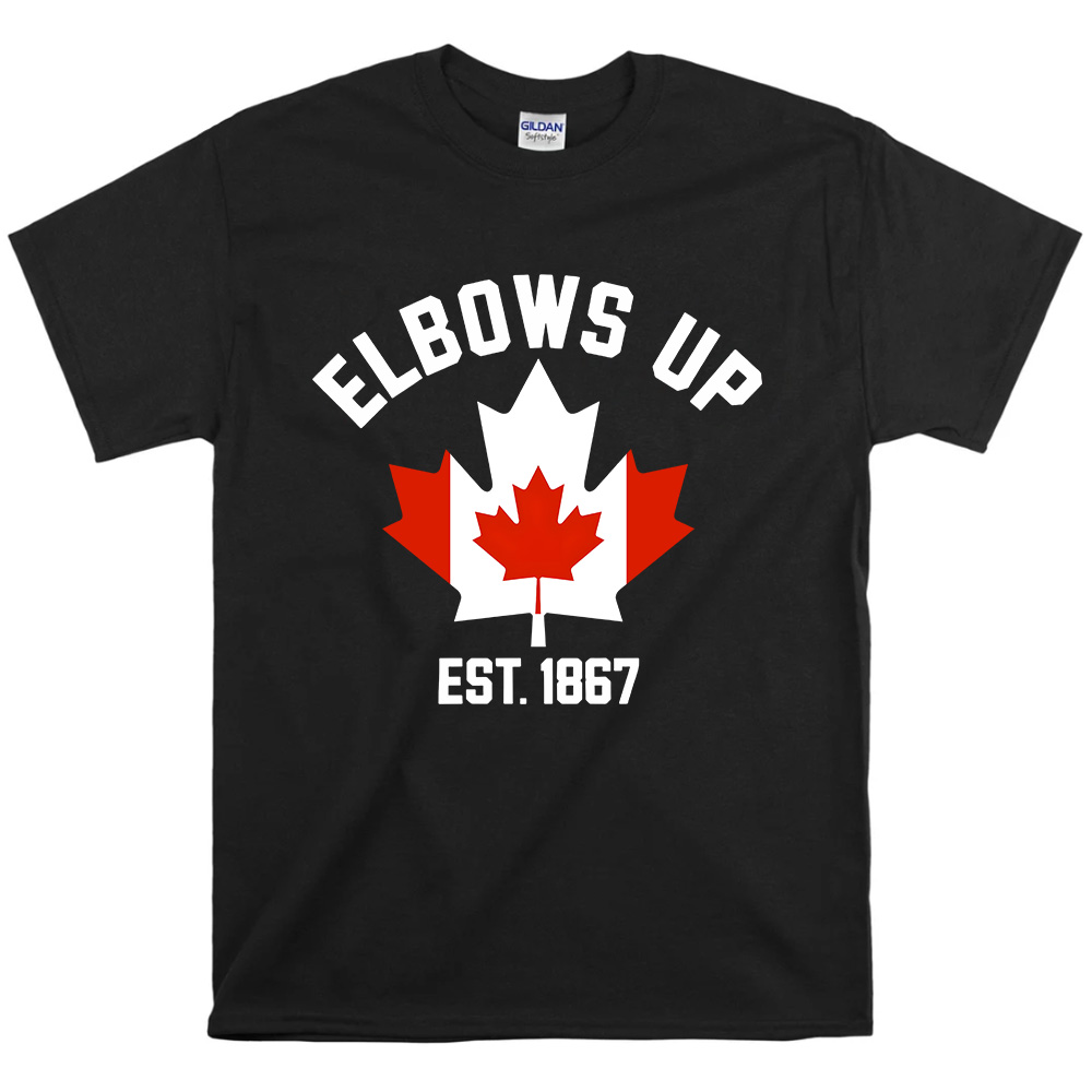 Summer Clothing Women Canada - EST 1986 Canada Elbows Up Tshirts