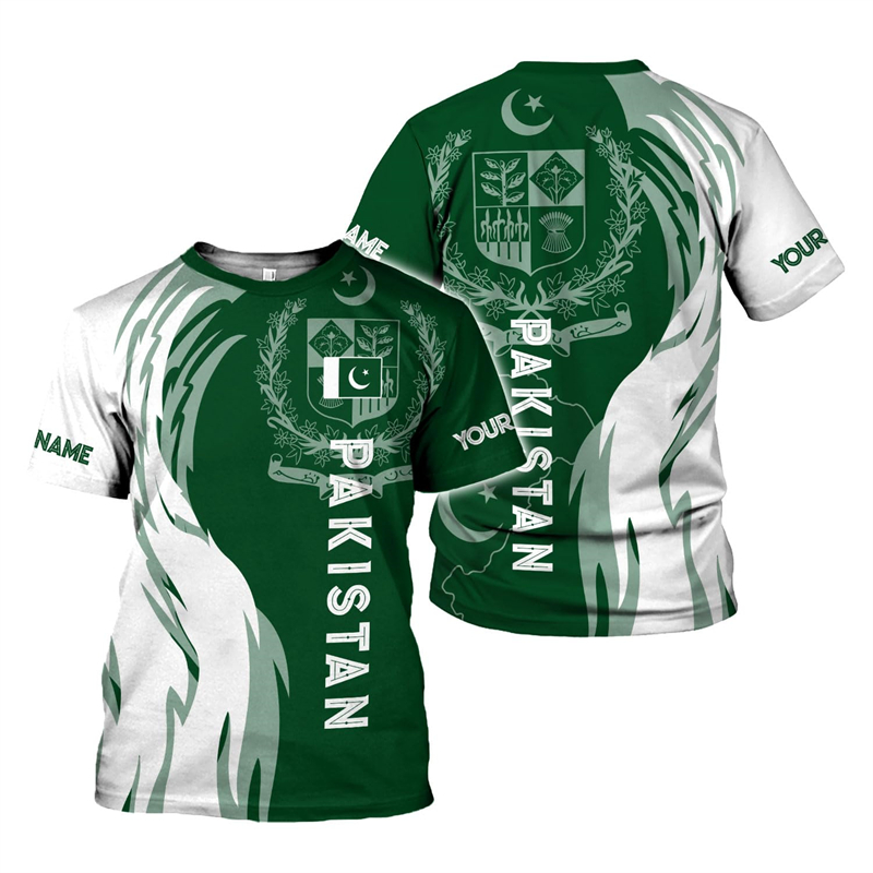Pakistan Flag 3D Print Men's T - Summer Clothing Pakistan incelemesi ve fiyatı