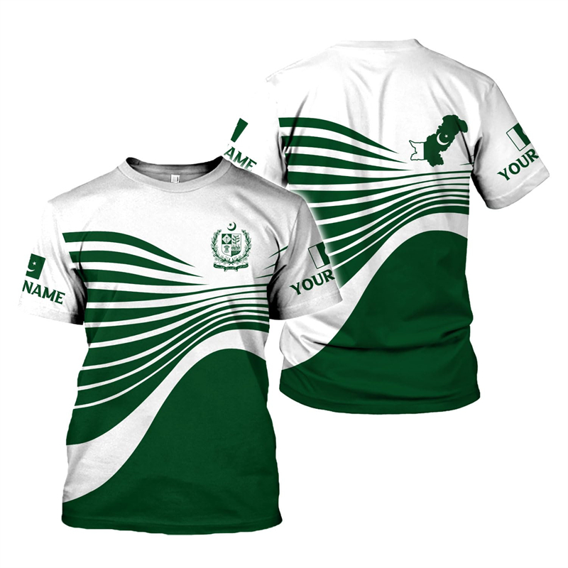 Pakistan Flag 3D Print Men's T - Summer Clothing Pakistan incelemesi ve fiyatı