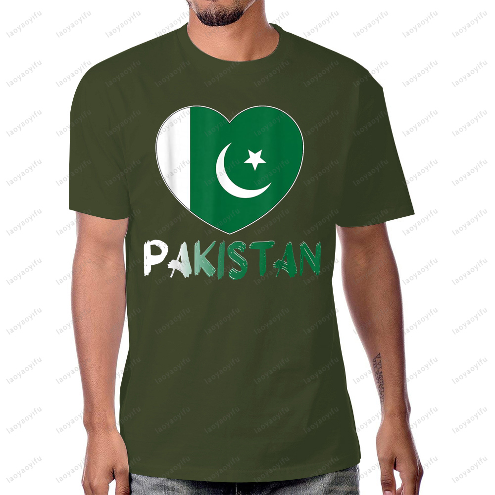 Pakistan Flag Heart Graphic Pr - Summer Clothing Pakistan incelemesi ve fiyatı
