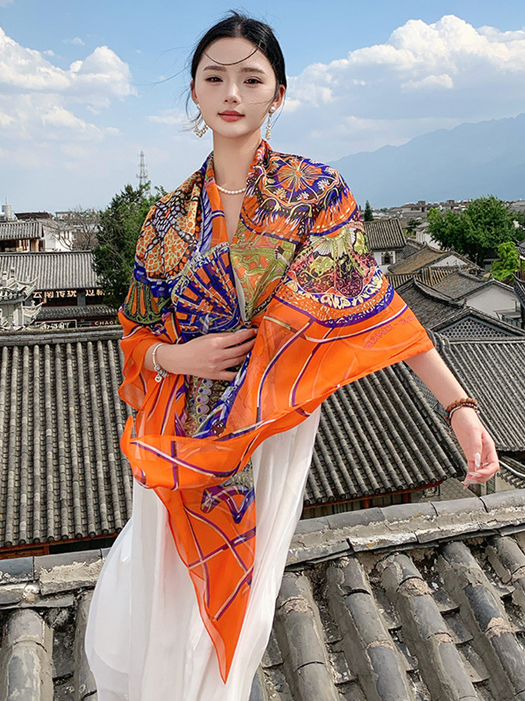 New Elegant Women Silk Scarf V - Sarong Pareo Wrap incelemesi ve fiyatı