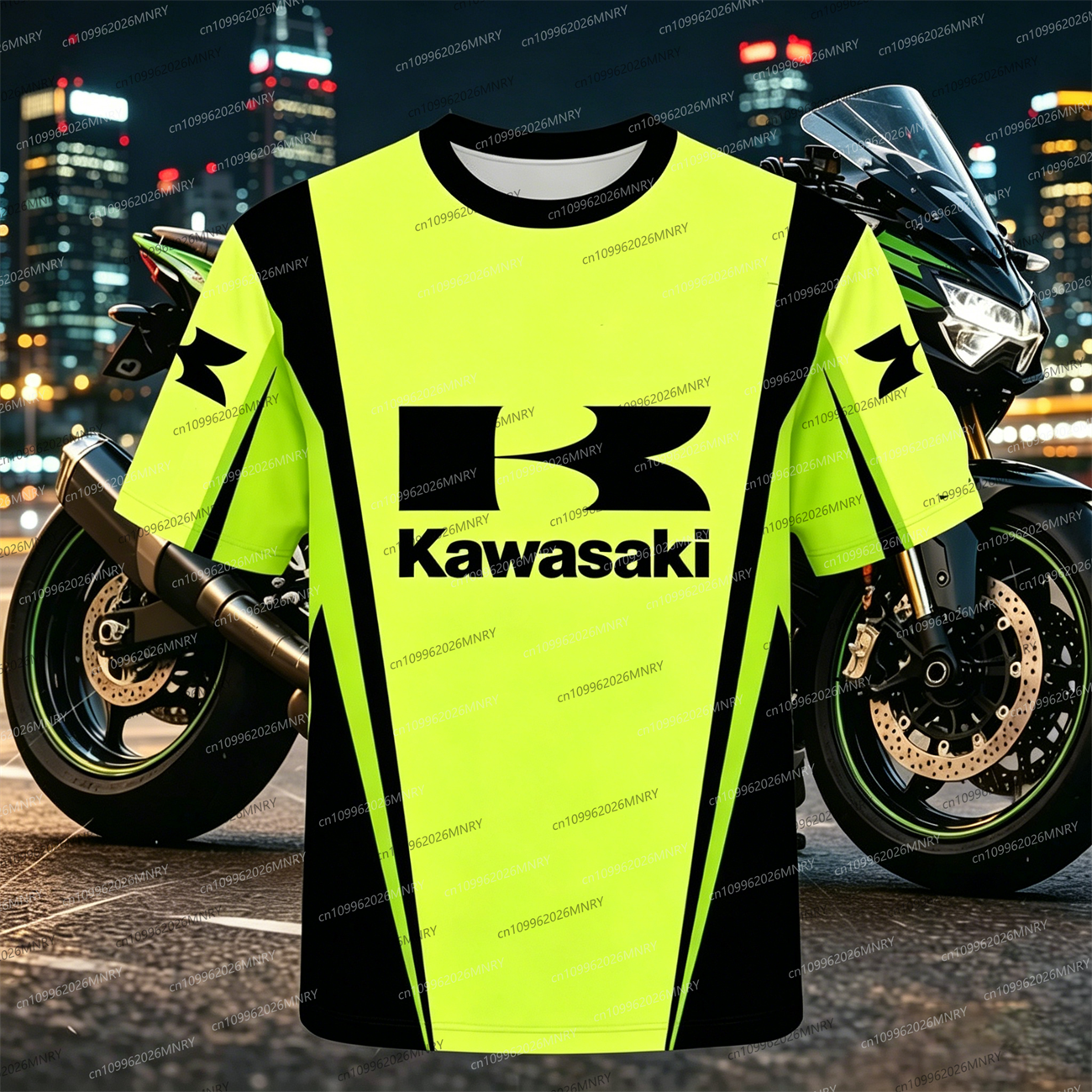 Men Oversized t-shirt Kawasaki - Summer Clothing Motorcycle incelemesi ve fiyatı