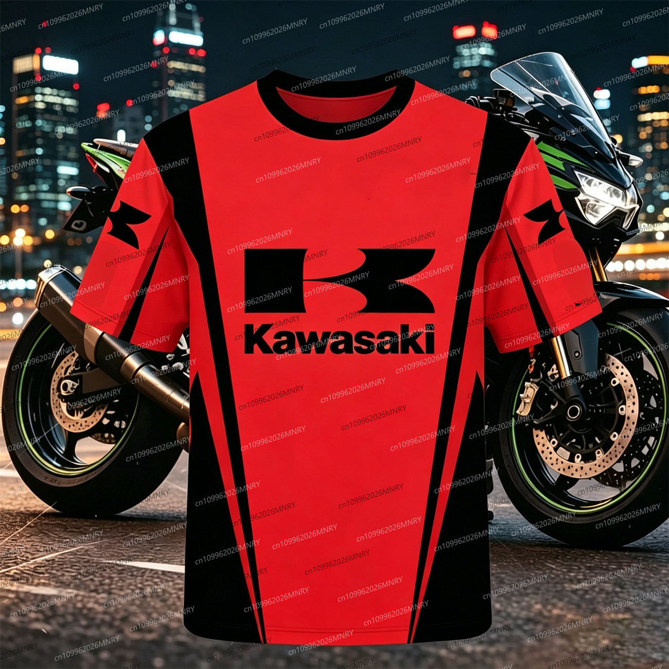 Men Oversized t-shirt Kawasaki - Summer Clothing Motorcycle incelemesi ve fiyatı