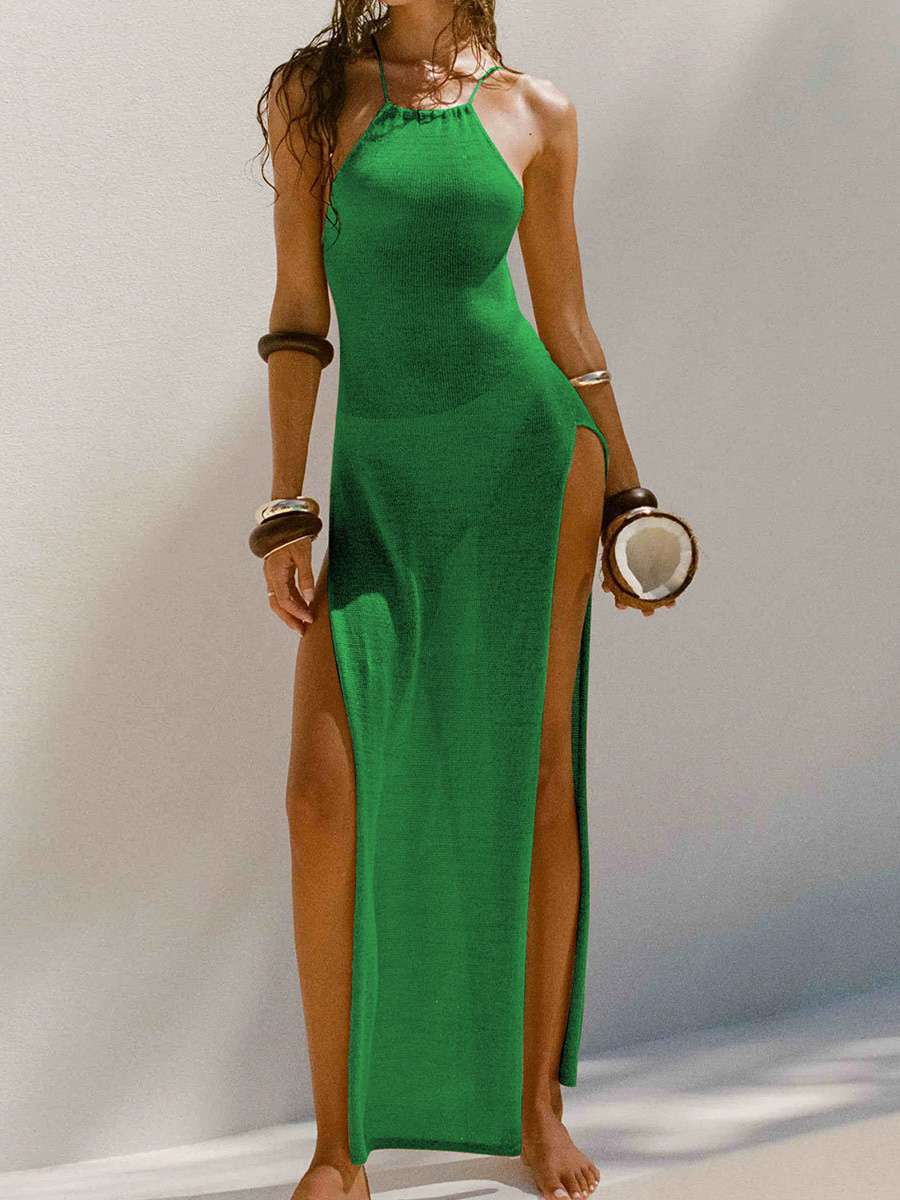 Sexy High Slit Crochet Knitted - Sarong Pareo Wrap incelemesi ve fiyatı