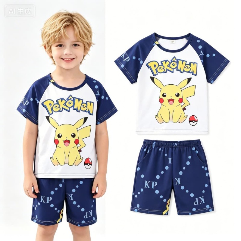 Matching Outfits Pokemon Pikac - Summer Clothing For Baby Boy incelemesi ve fiyatı