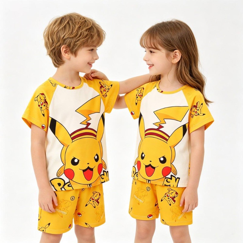 Matching Outfits Pokemon Pikac - Summer Clothing For Baby Boy incelemesi ve fiyatı