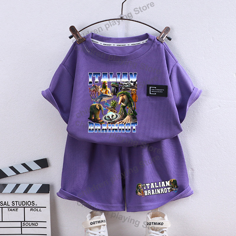 Italian Brainrot Children Hot  - Summer Clothing For Baby Boy incelemesi ve fiyatı