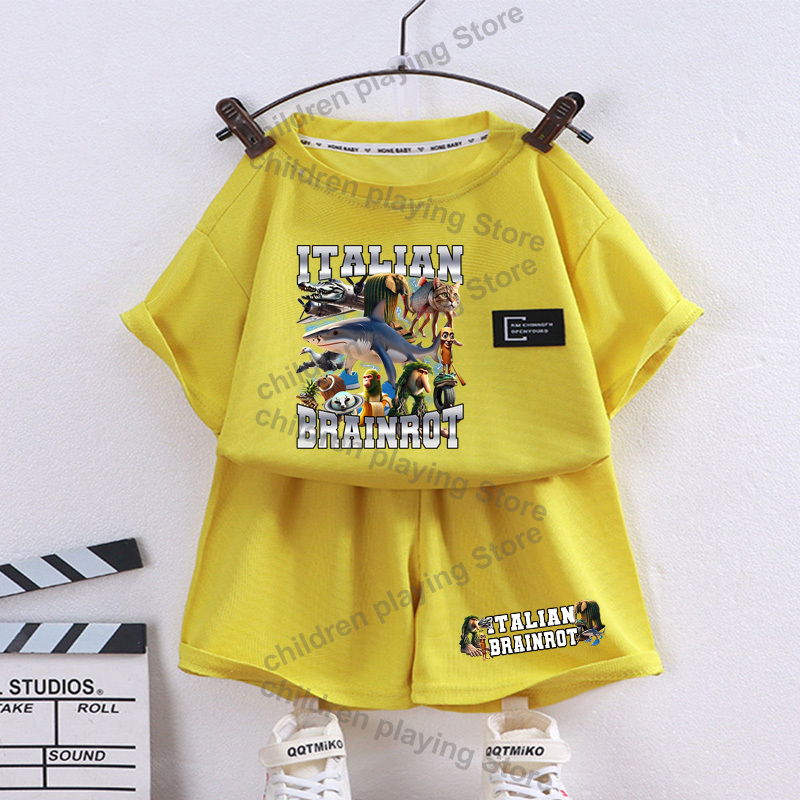 Italian Brainrot Children Hot  - Summer Clothing For Baby Boy incelemesi ve fiyatı