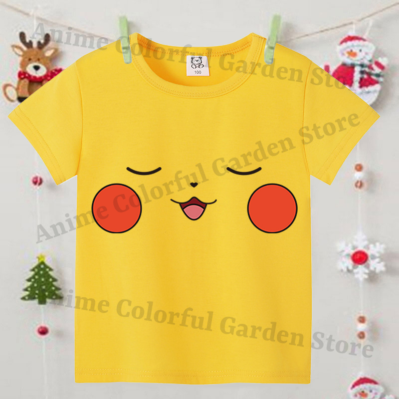 Pokemons Yellow Cute Short-sle - Summer Clothing Boys incelemesi ve fiyatı