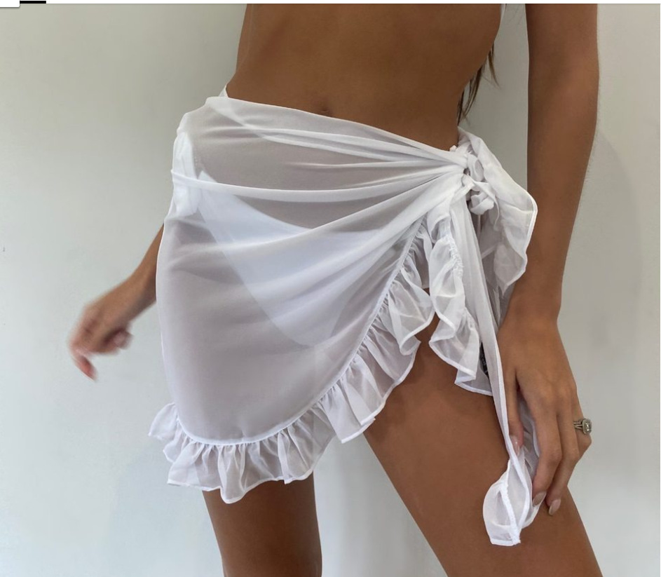 6 Colors Ruffle Bikini Cover U - Sarong Pareo Wrap incelemesi ve fiyatı