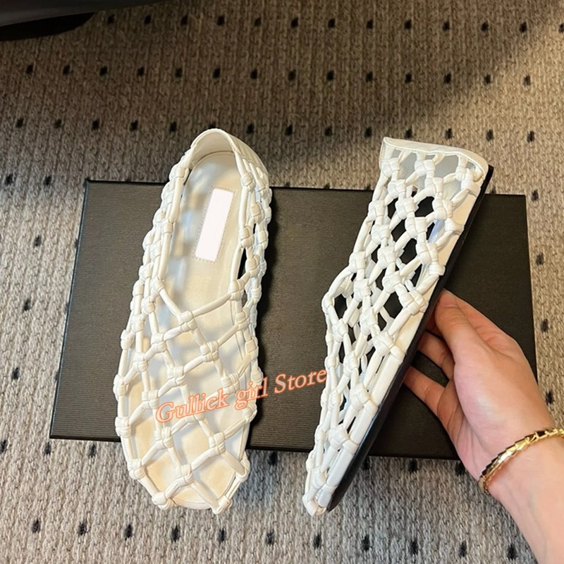 French Woven Mesh Hollow flat  - Summer Clothing Petite incelemesi ve fiyatı