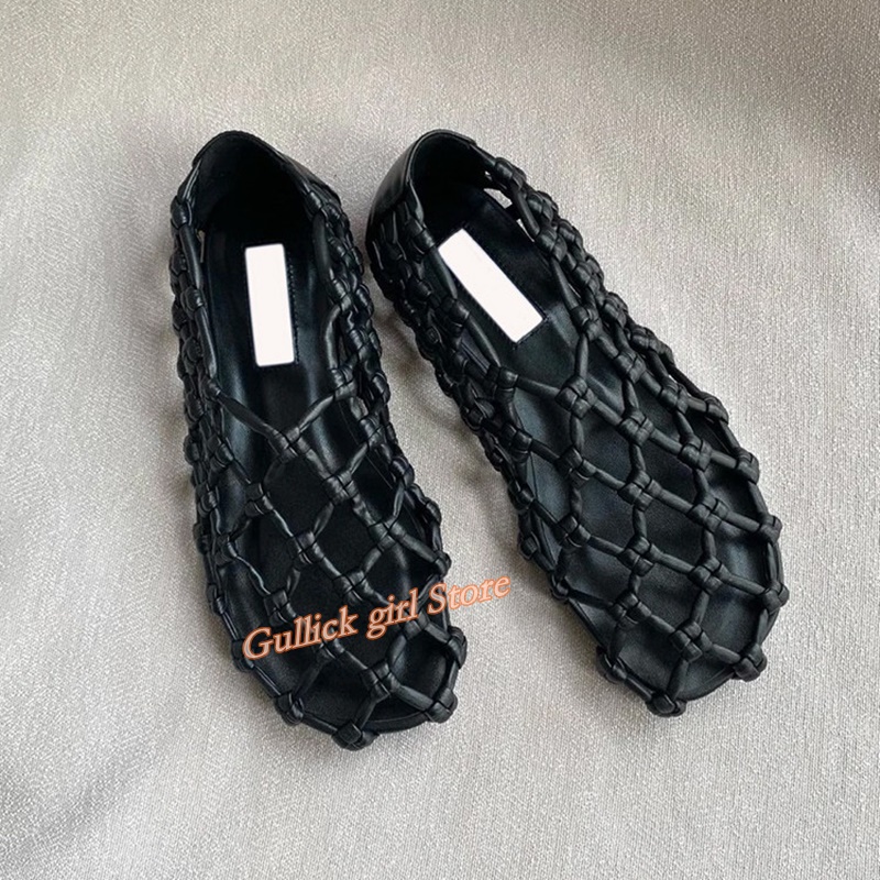 French Woven Mesh Hollow flat  - Summer Clothing Petite incelemesi ve fiyatı
