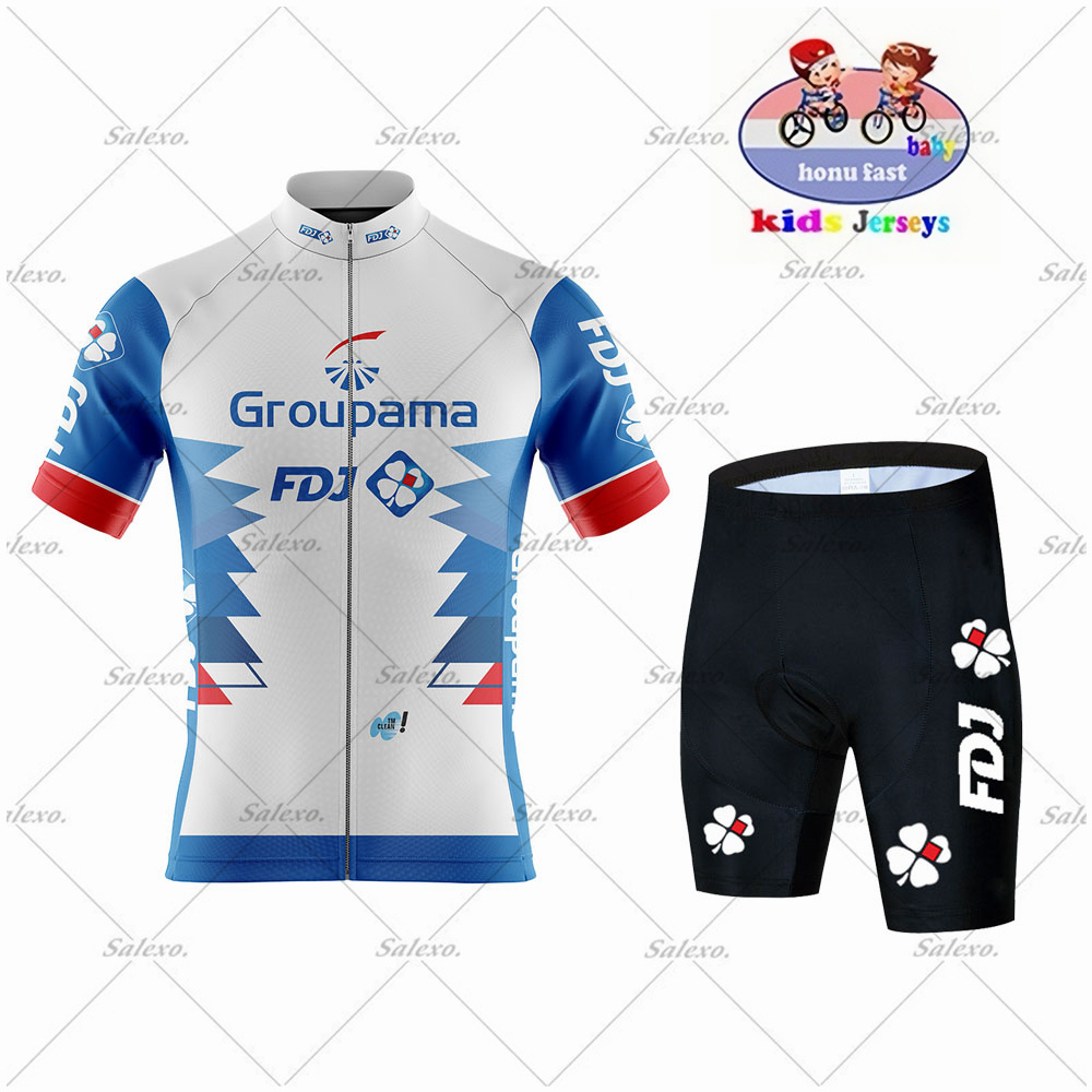 Children's FDJ Cycling Jersey  - Summer Clothing Kids Sale incelemesi ve fiyatı