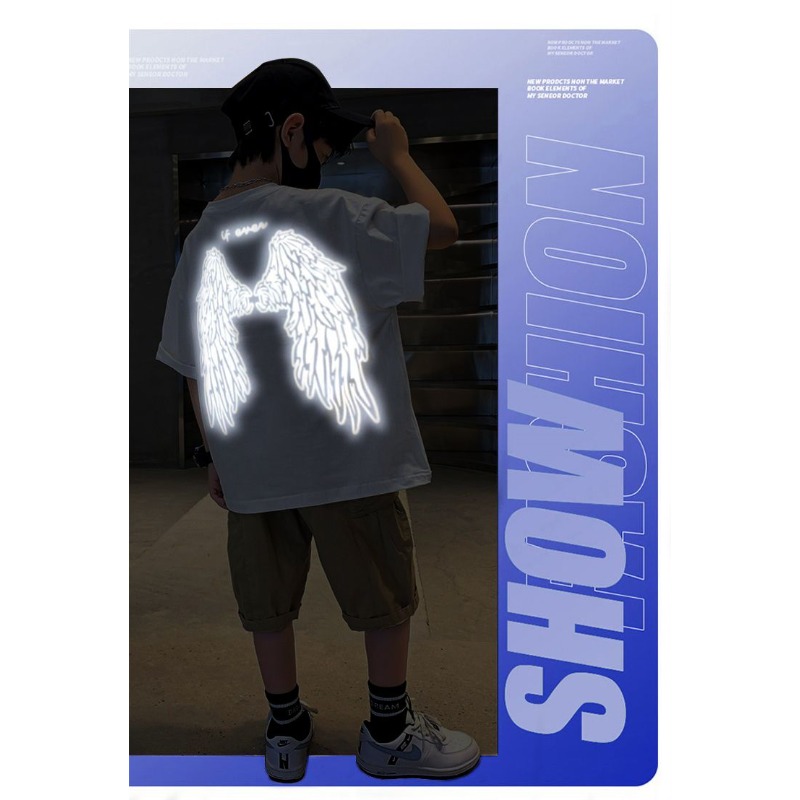 Youth Reflective Wings T Shirt - Summer Clothing Boys incelemesi ve fiyatı
