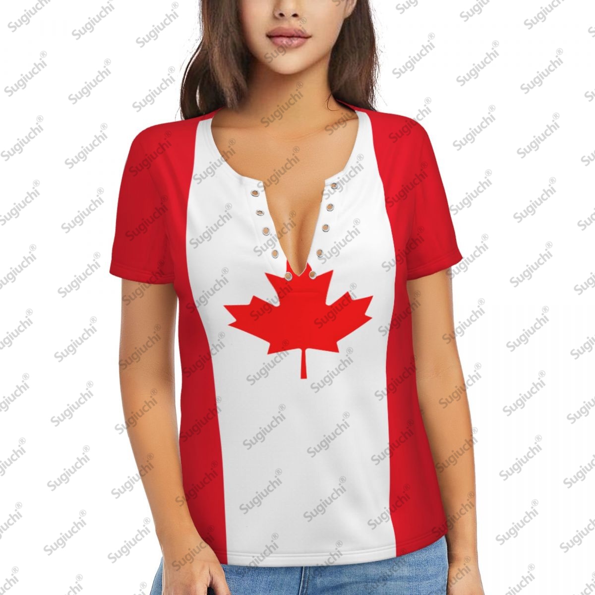 2025 Canada Flag Sexy Deep V N - Summer Clothing Women Canada incelemesi ve fiyatı