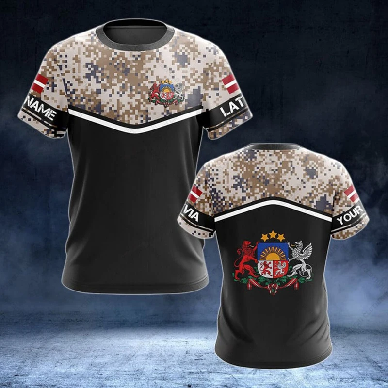 Custom Name Latvia Camouflage  - Summer Clothing Boys incelemesi ve fiyatı