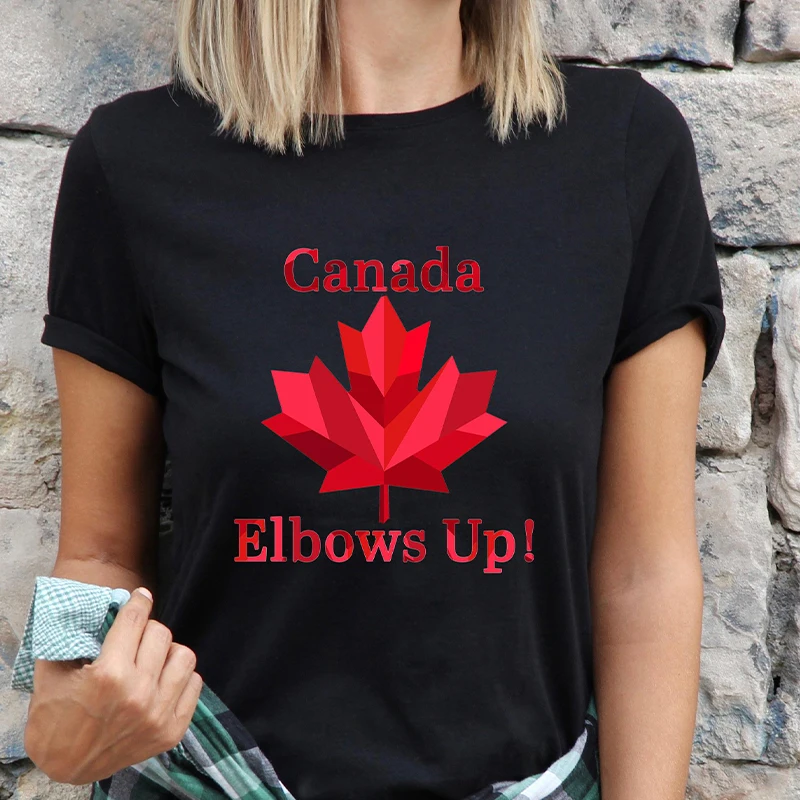 Elbows Up Canada Women T-shirt - Summer Clothing Women Canada incelemesi ve fiyatı