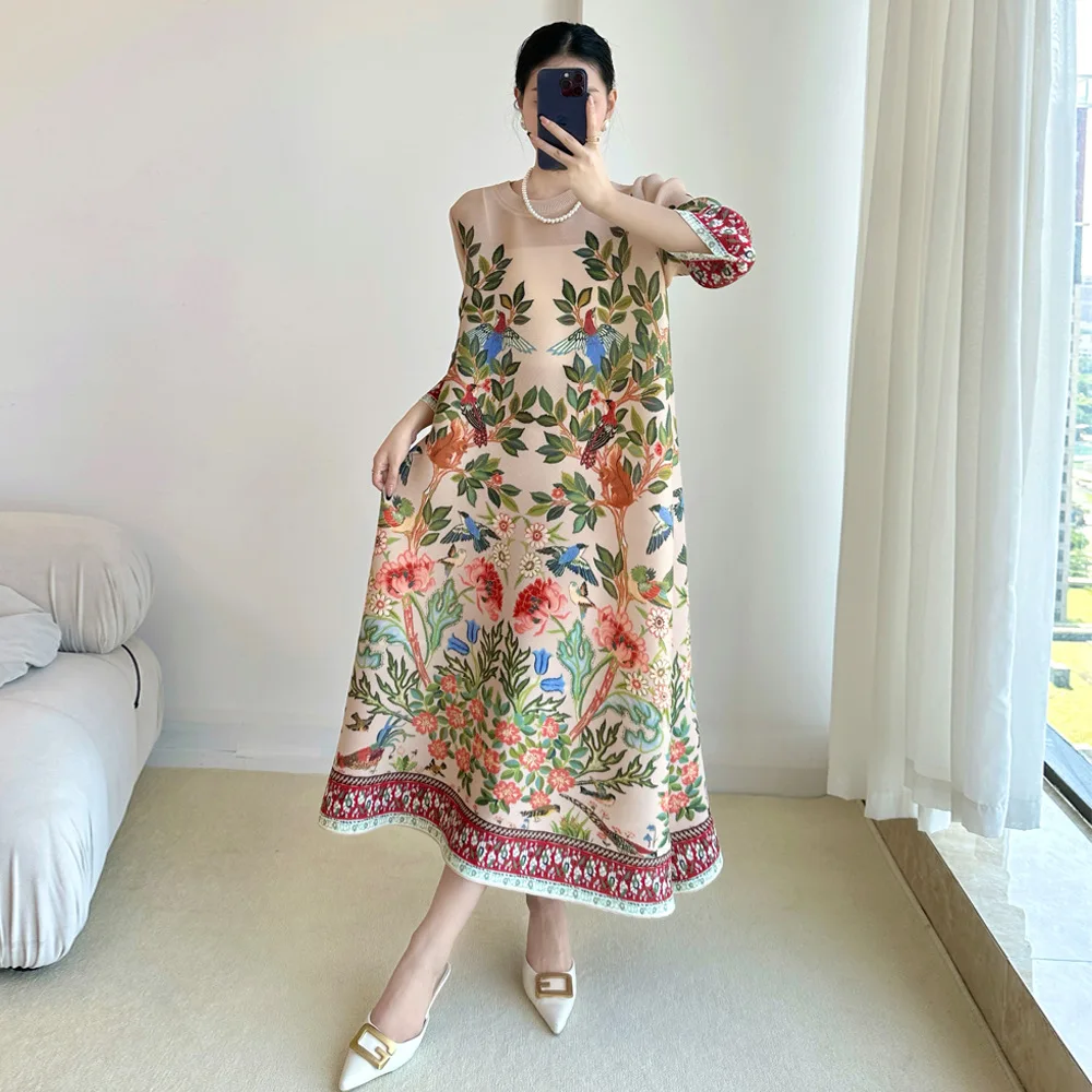 Miyake Vintage Print Dress Sev - Summer Clothing Essentials Women incelemesi ve fiyatı