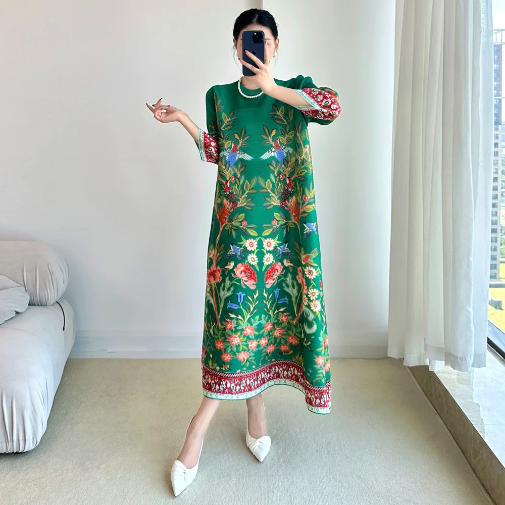 Miyake Vintage Print Dress Sev - Summer Clothing Essentials Women incelemesi ve fiyatı