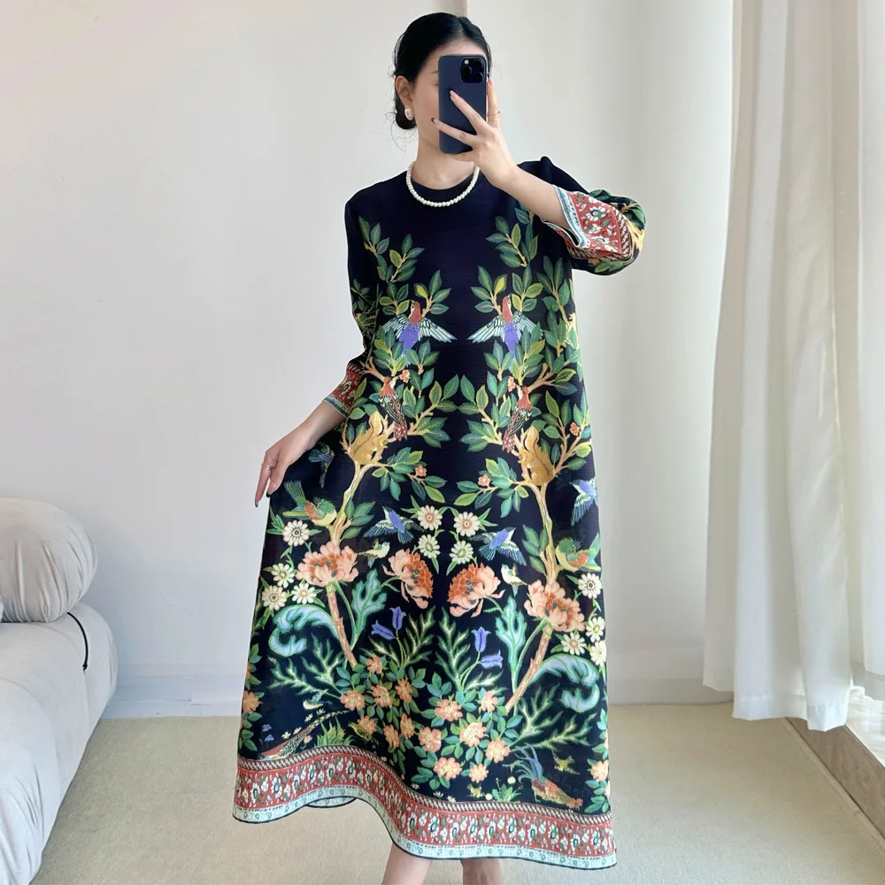 Miyake Vintage Print Dress Sev - Summer Clothing Essentials Women incelemesi ve fiyatı