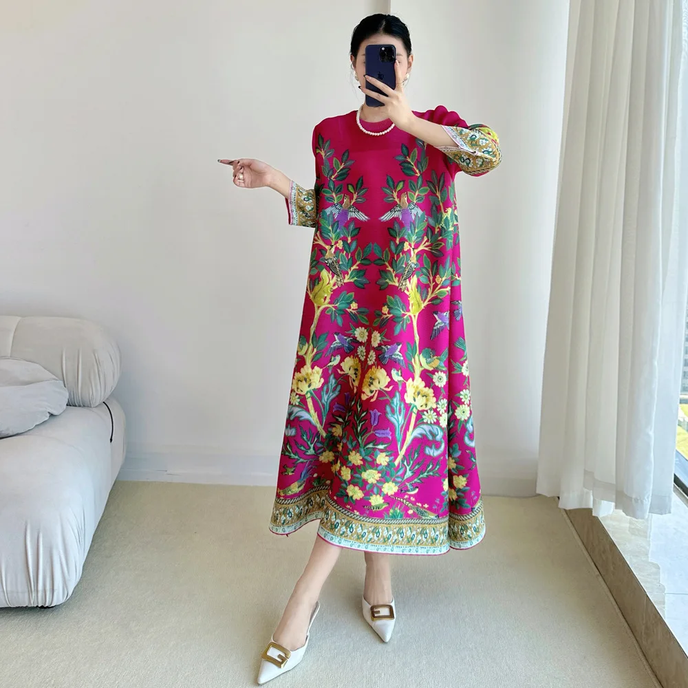 Miyake Vintage Print Dress Sev - Summer Clothing Essentials Women incelemesi ve fiyatı
