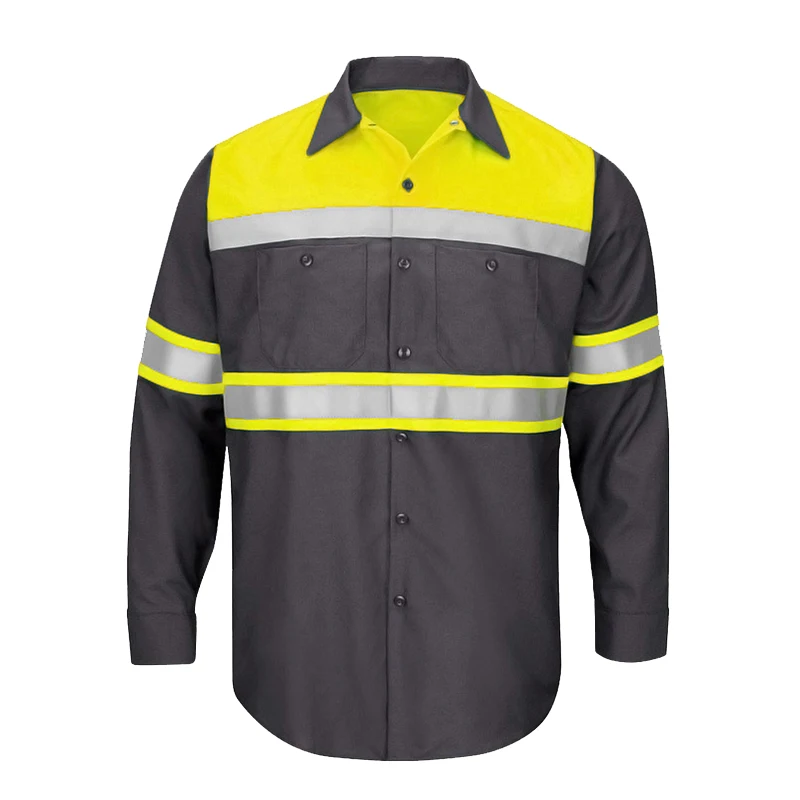 Men Shirt Long Sleeve 100% Cot - Summer Hi Vis Clothing incelemesi ve fiyatı