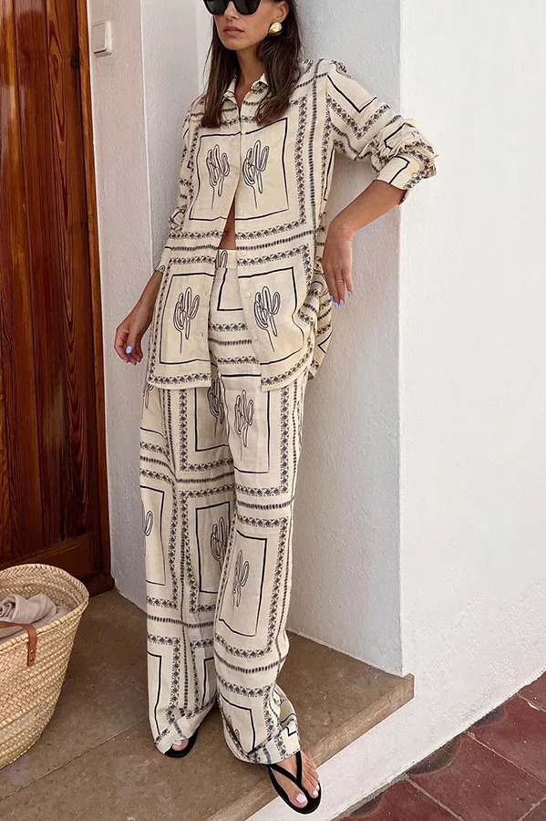Printed Shirts Two Piece Set W - Summer Clothing For Women incelemesi ve fiyatı