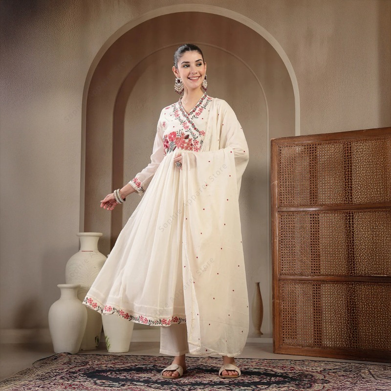 White Cotton Anarkali Kurti Se - Summer Clothing Pakistan incelemesi ve fiyatı