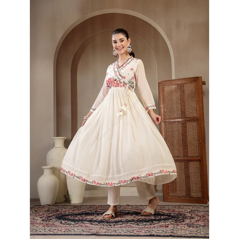 White Cotton Anarkali Kurti Se - Summer Clothing Pakistan incelemesi ve fiyatı
