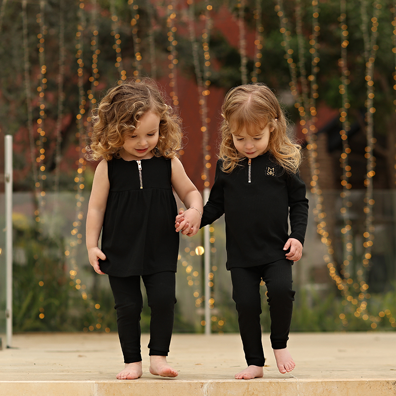 Summer black ribbed family mat - Summer Clothing For Baby Boy incelemesi ve fiyatı