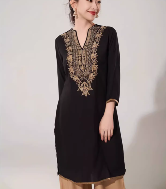 Indian Retro Embroidered Women - Summer Clothing Pakistan incelemesi ve fiyatı
