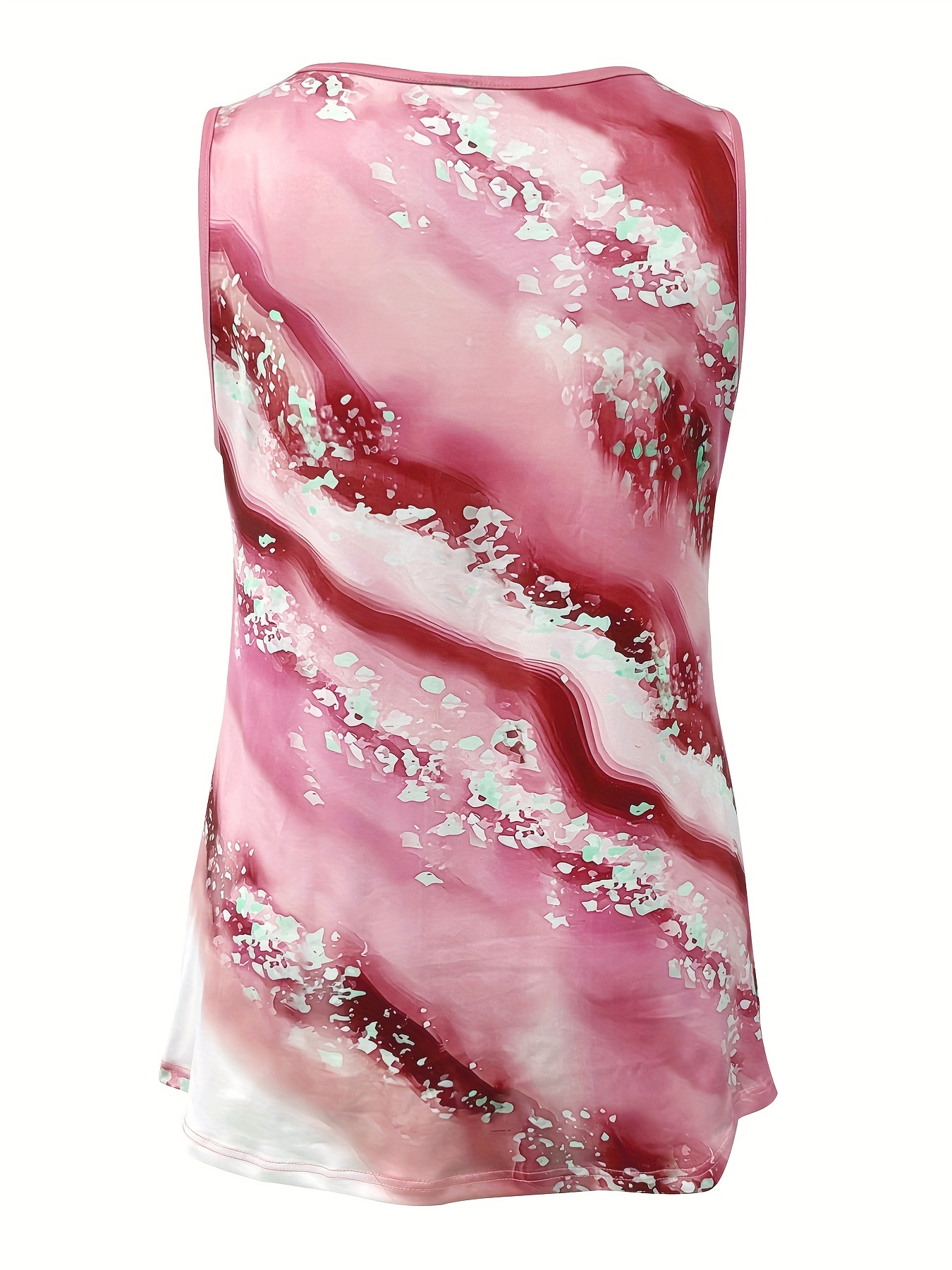 Plus Size Marble Print Tank To - Summer Upf Clothing incelemesi ve fiyatı