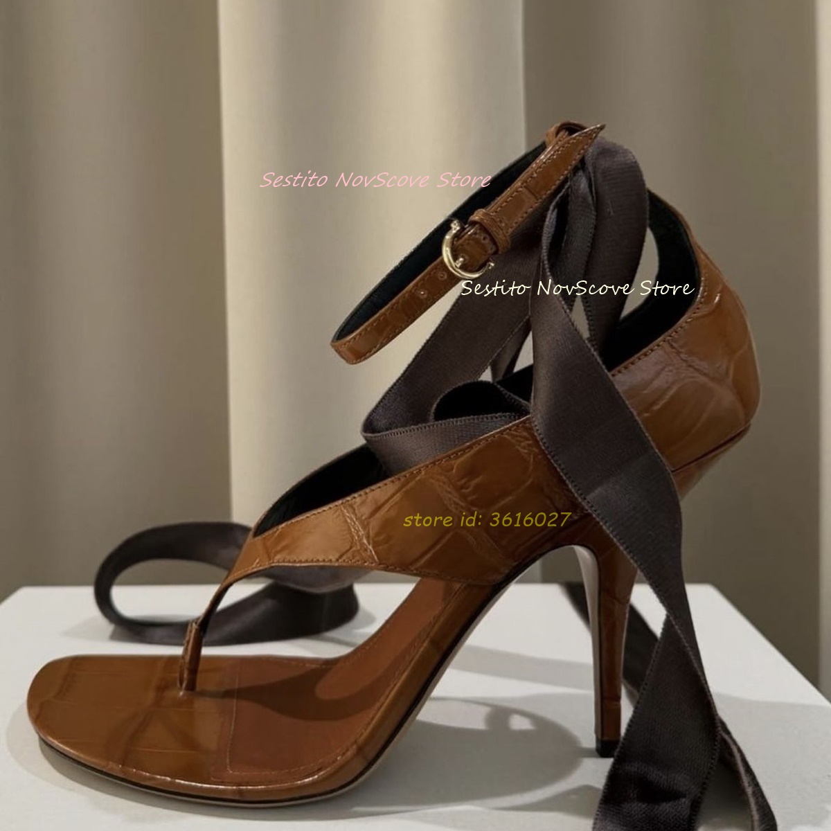 Brown Open Toe Lace Up Sandals - Summer Clothing Petite incelemesi ve fiyatı